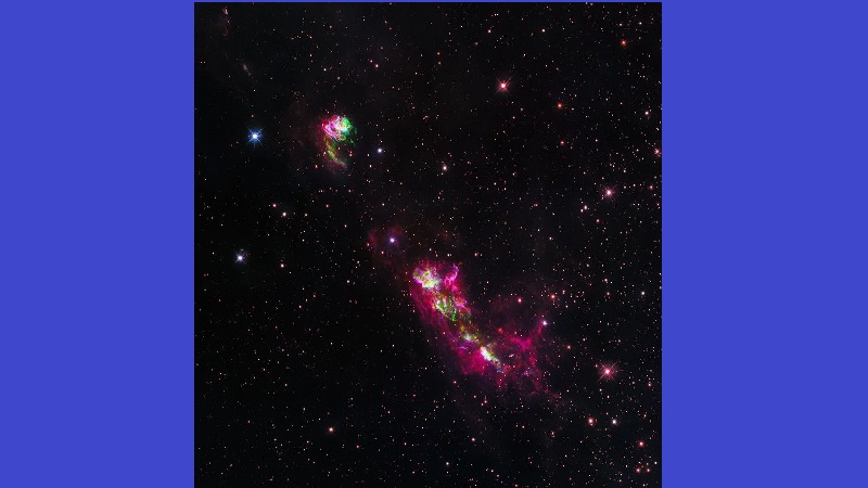 হাবল স্পাইস স্টেলার বিস্ফোরণে মেঘ জ্বলছে